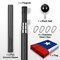 G128 Combo Pack: 16 Ft Telescoping Aluminum Flagpole (Black) & Chile Chilean Flag 3x5 Ft, ToughWeave Series Embroidered 300D Polyester | Pole with Flag Included